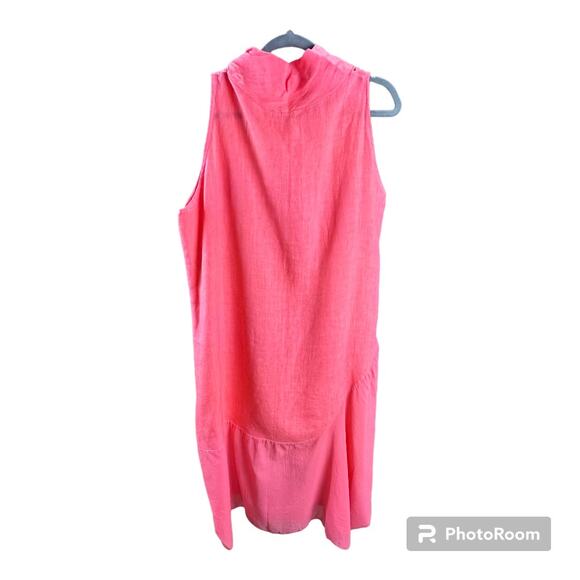 Vivian Shyu pink lagenlook dress sleeveless casual lightweight SZ M/L - Picture 2 of 5